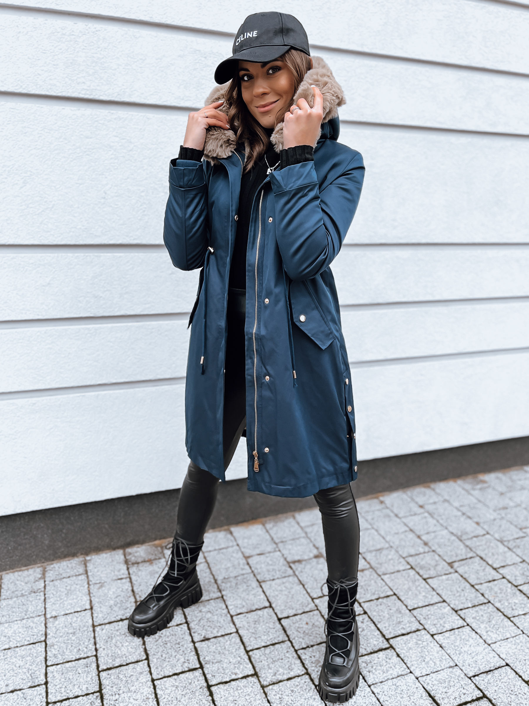Damen Winterparka Jacke Wintermantel Parkajacke Mit Fellkapuze DSTREET